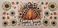 Pumpkin Season Gingham Bow Wrap
