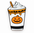 Pumpkin spice cup 3D straw topper