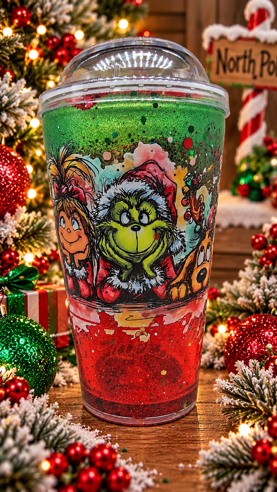 16oz Christmas Coffee Sip Snowglobe