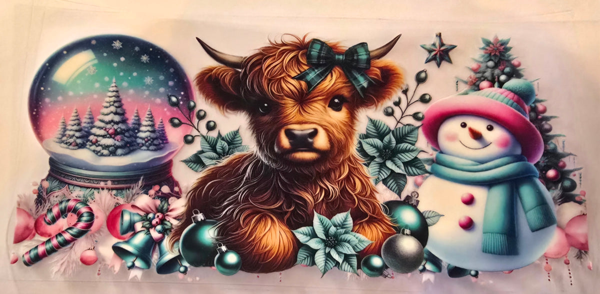Hyland Cow Snowglobe