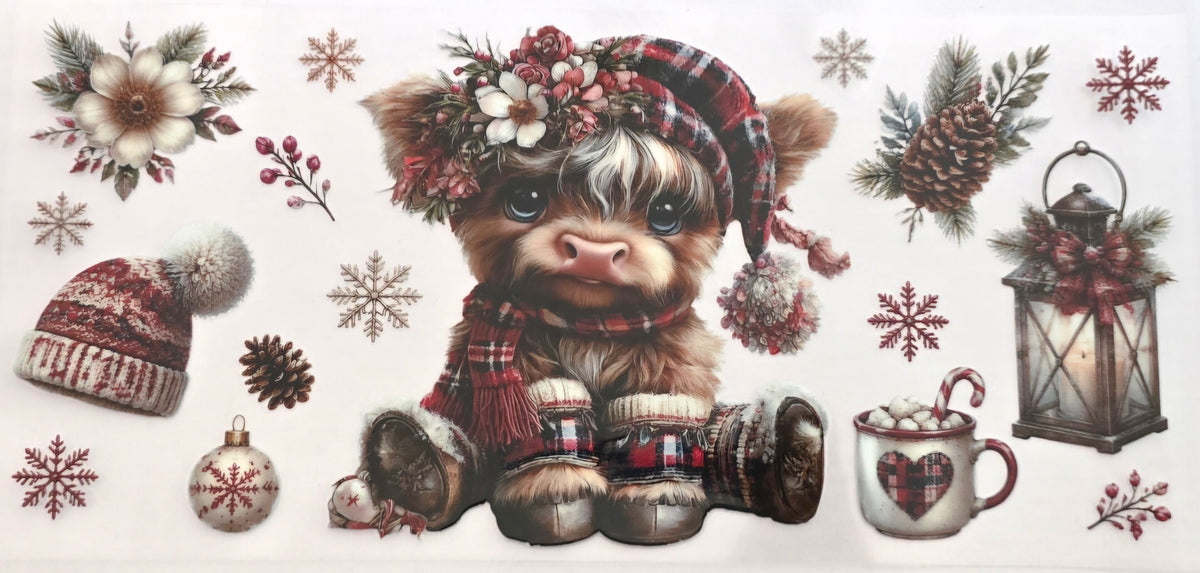 Christmas Hyland Cow
