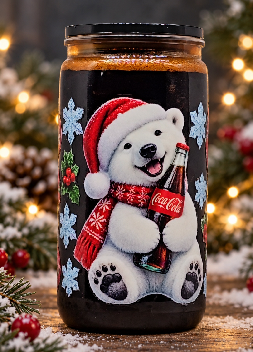 16oz Christmas Soda Snowglobe