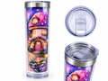 Sublimation Snowglobe 20oz Stainless Steel - Fairy Garden