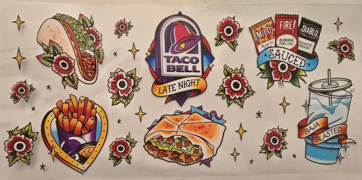 Taco Bell late night tattoo-style food wrap