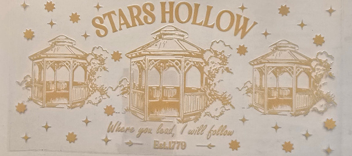 Stars Hollow gold gazebo wrap