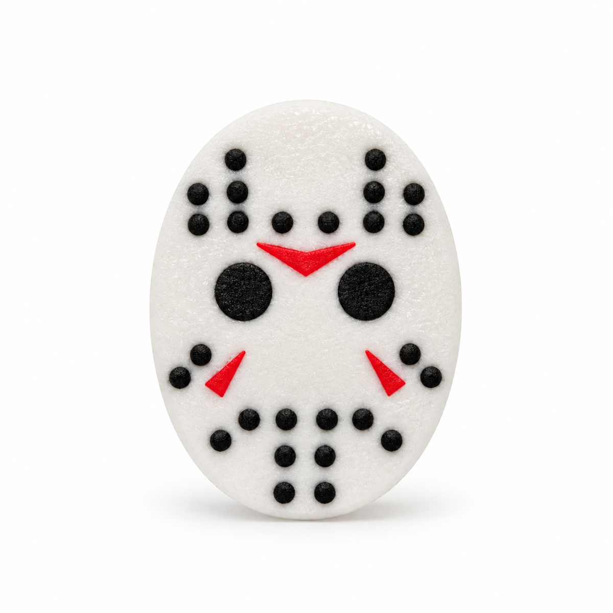 White hockey mask 3D straw topper