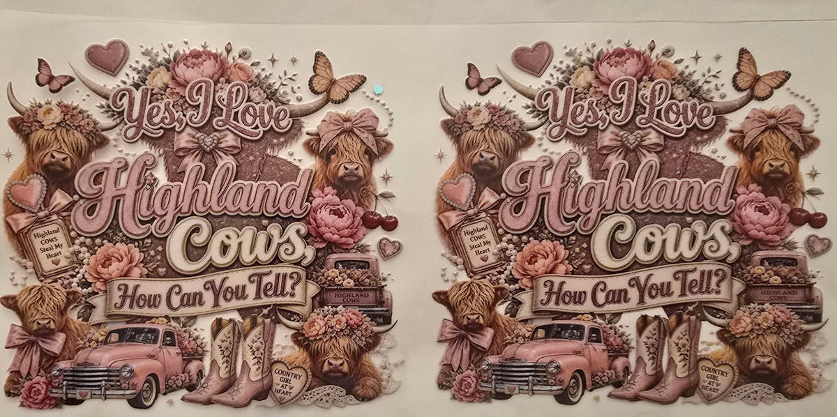 Yes I Love Highland Cows wrap design