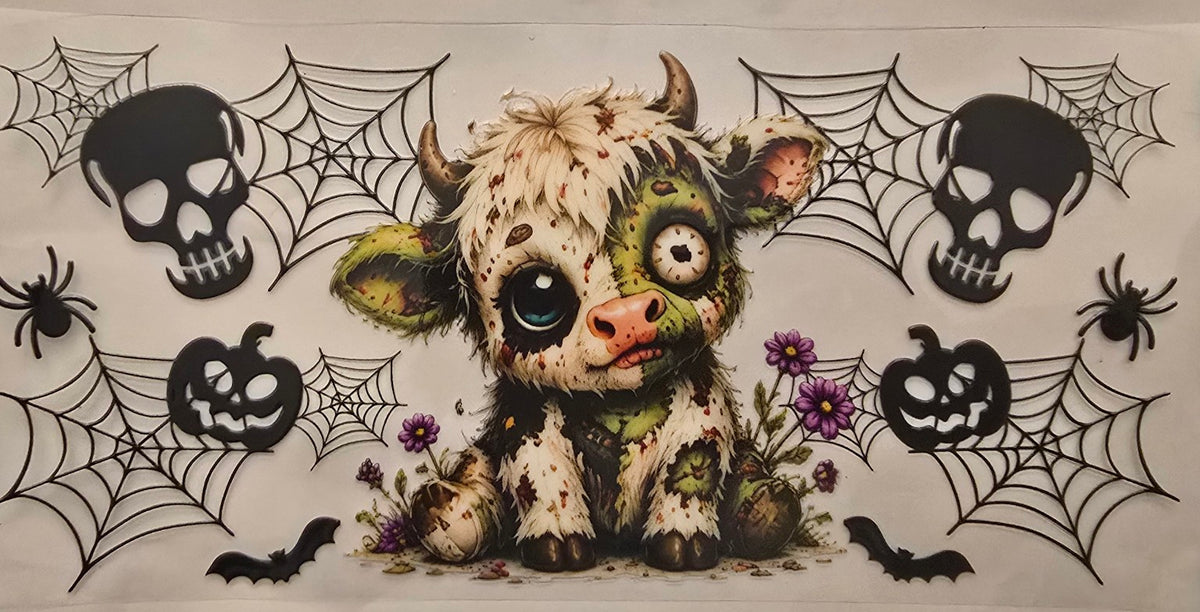 Zombie Highland Cow Halloween Wrap